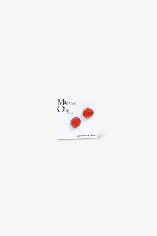 Boucles d'oreilles Météorites - Rouge