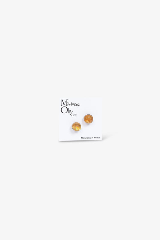 Boucles d'oreilles Météorites - Orange Miel