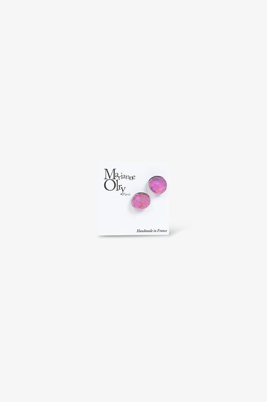 Boucles d'oreilles Météorites - Rose