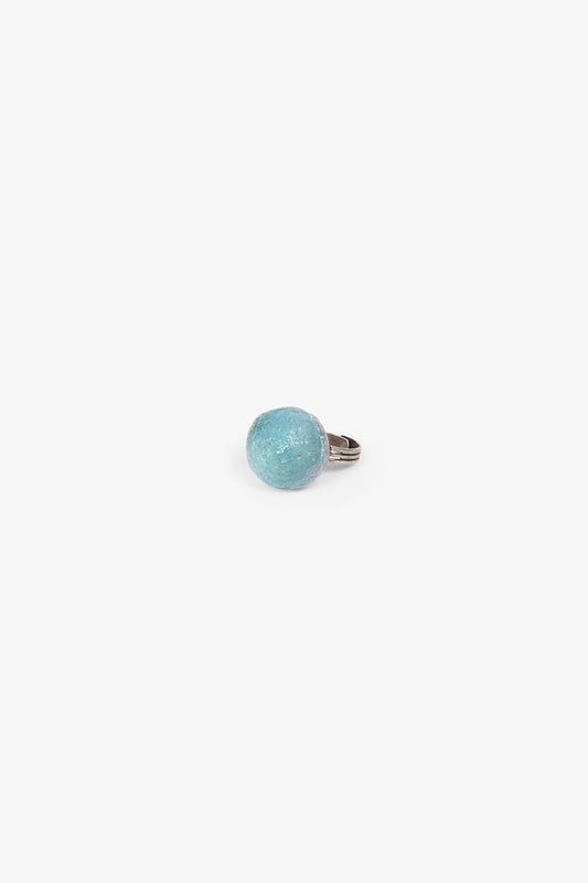 Bague Météorite - Bleu Pastel Fond Gris