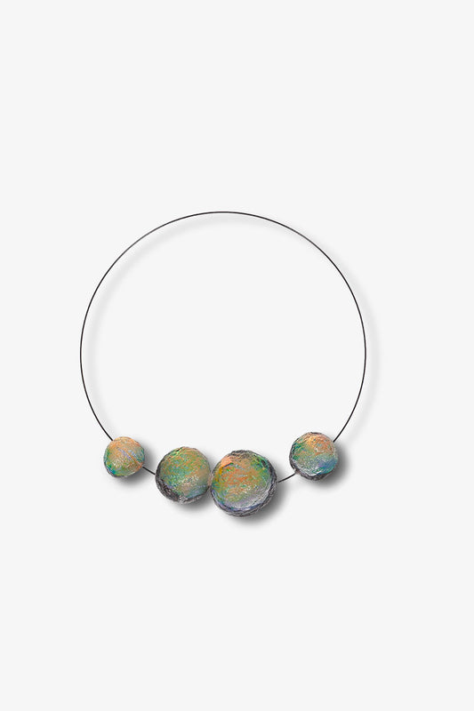 Collier 4 Météorites - Noir Mordoré