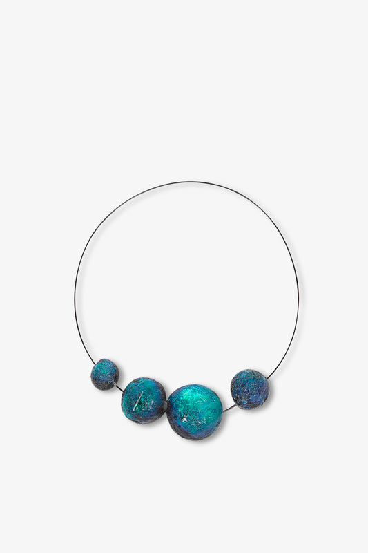 Collier 4 Météorites - Bleu Foncé