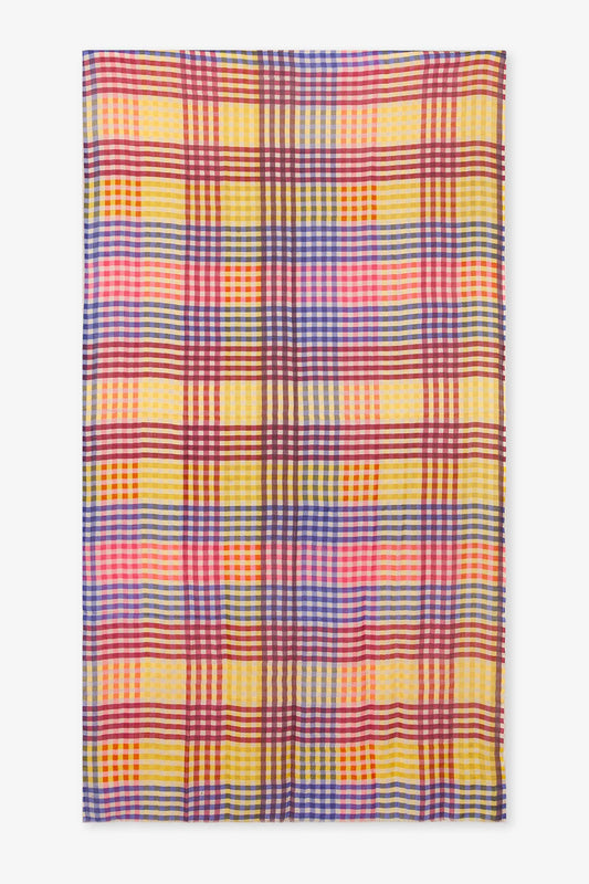 Châle Carreaux Multicolores - Laine