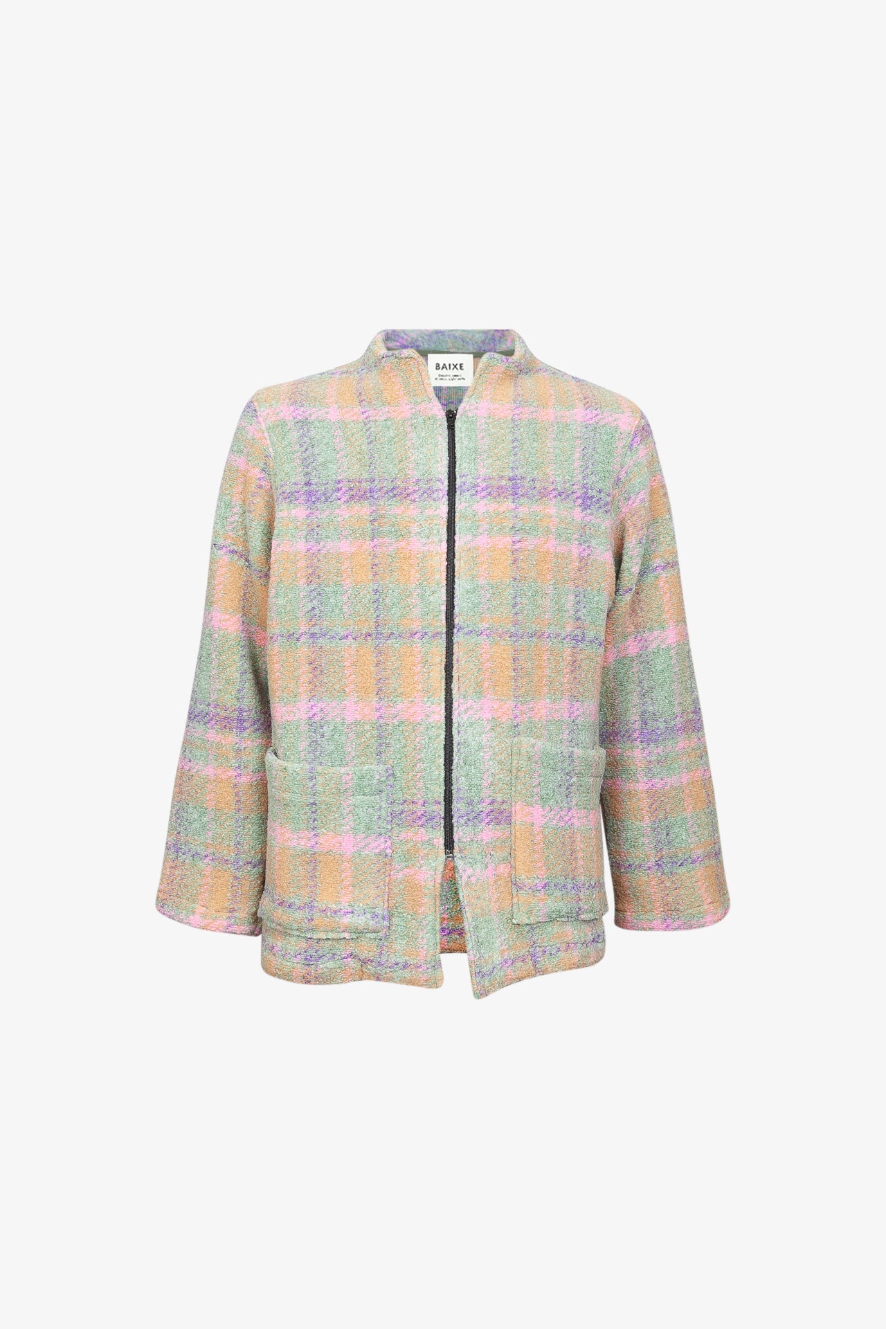 Veste Carrée Tartan Pastel
