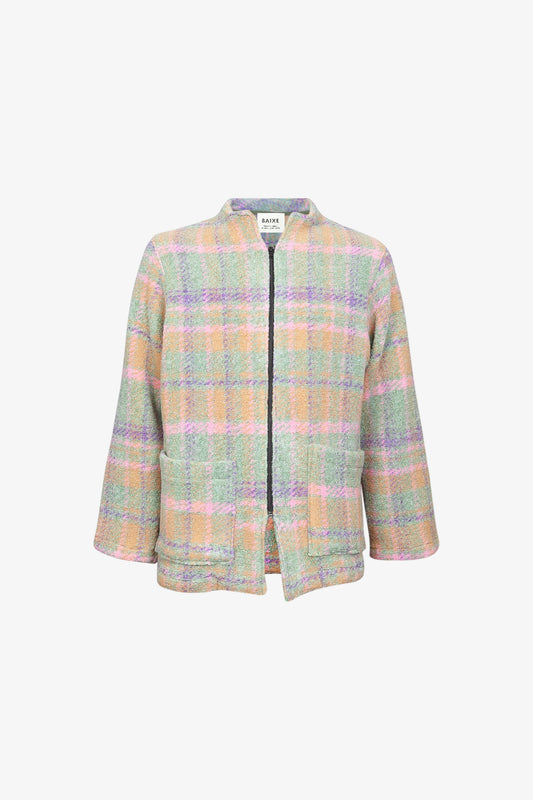 Veste Carrée Tartan Pastel