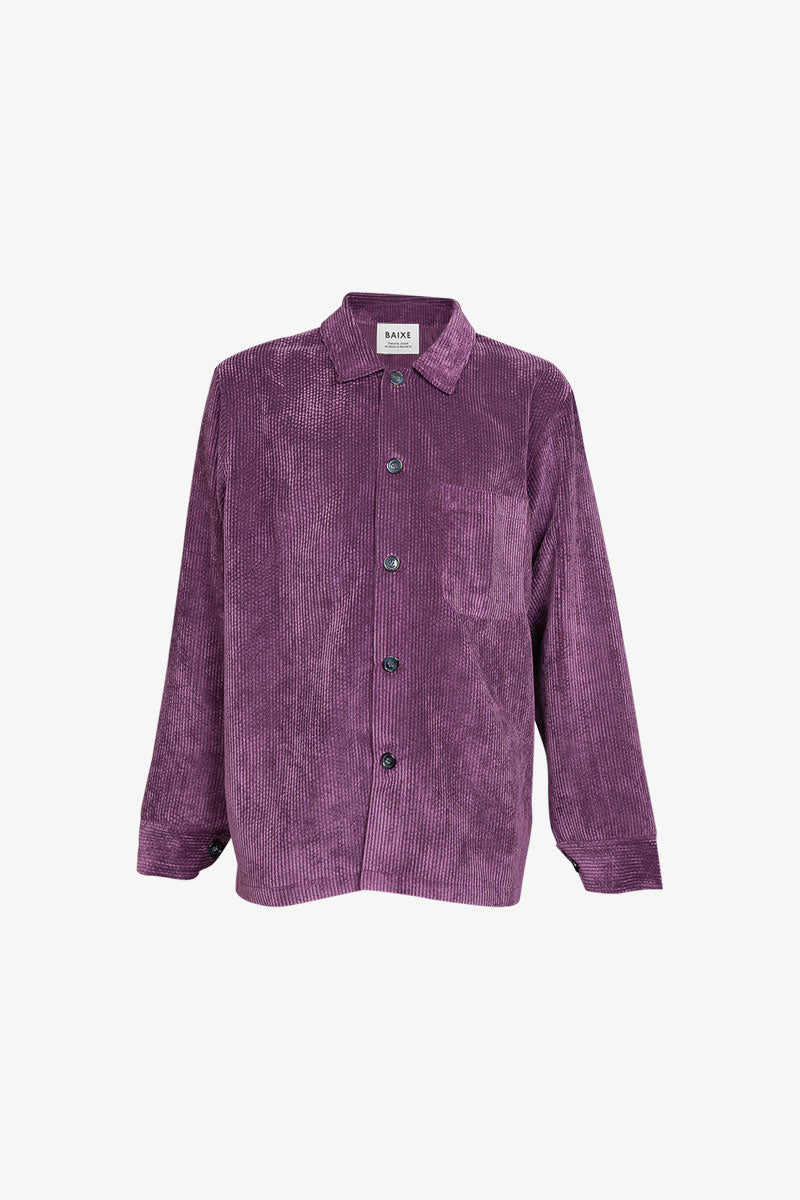 Surchemise Homme Velours Grosse Côtes Violet