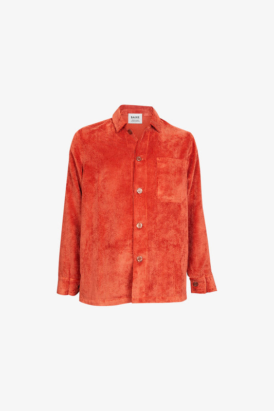 Surchemise Homme Velours Grosse Côtes Brique