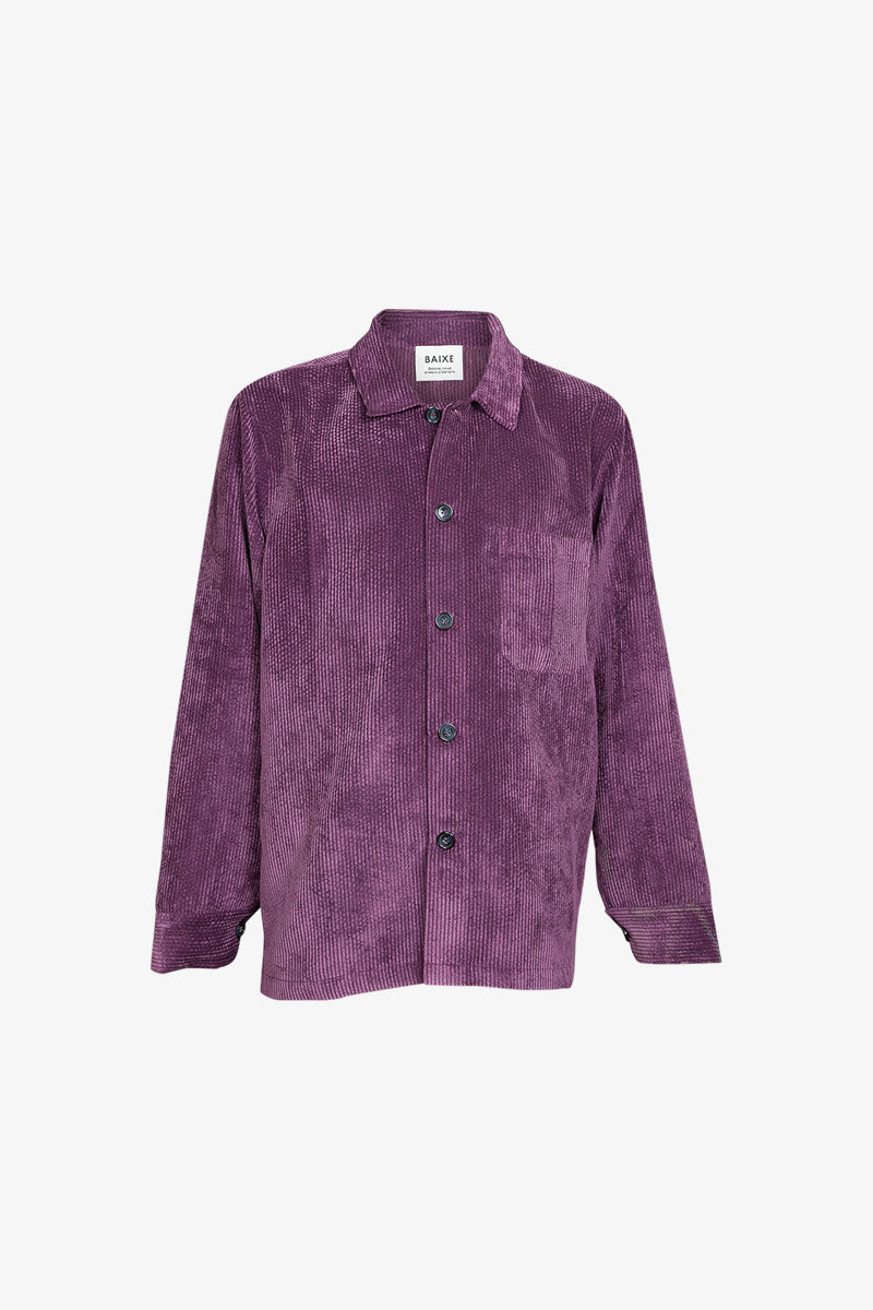 Surchemise Homme Velours Grosse Côtes Violet