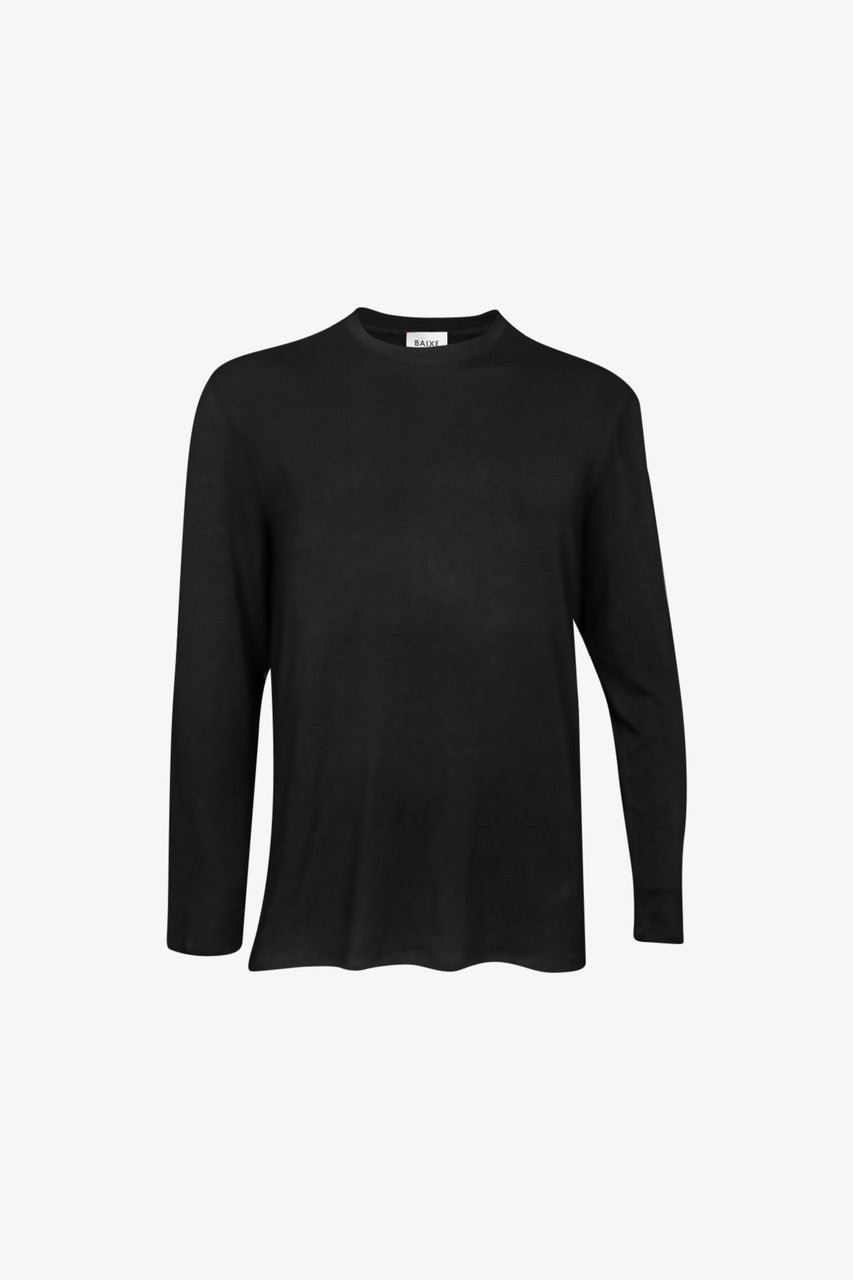 T-Shirt Manches Longues Bambou Noir