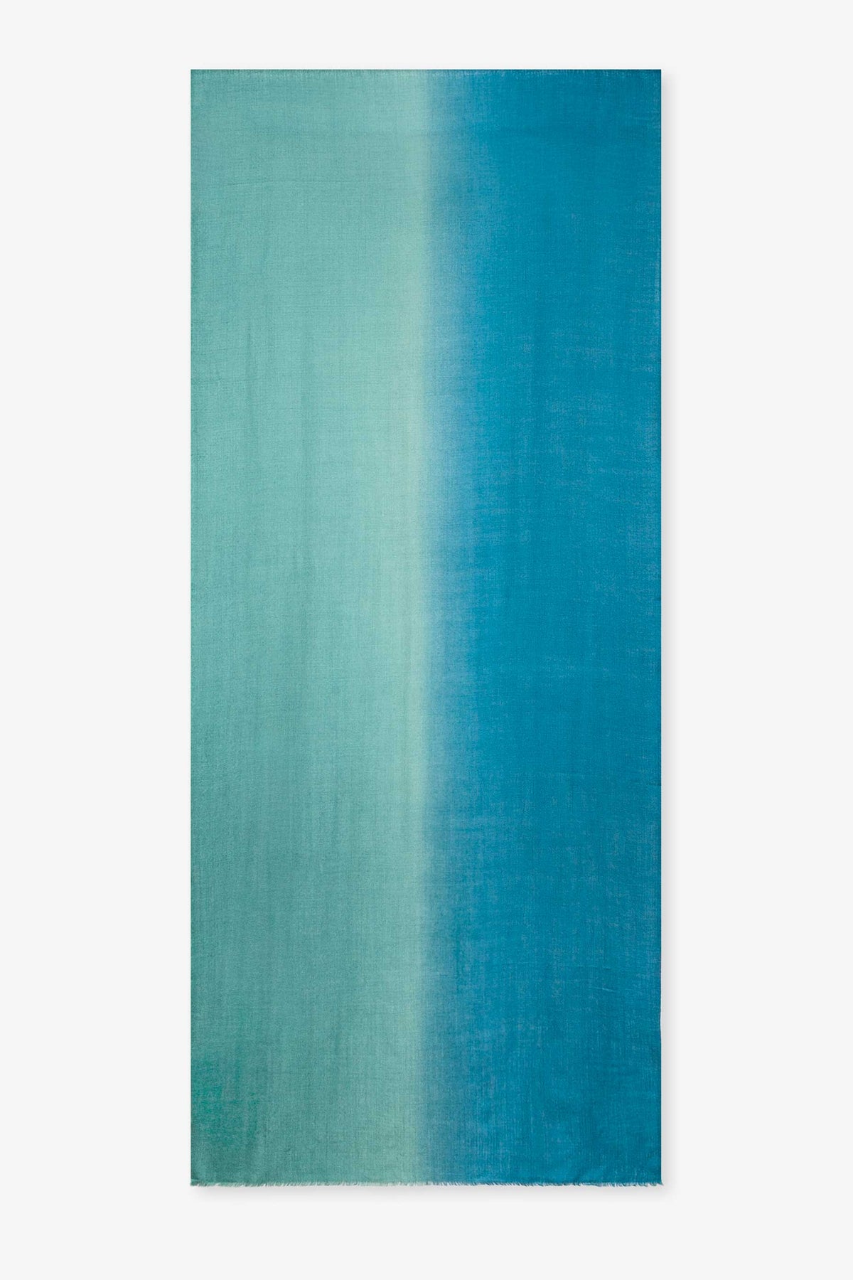 Echarpe Dégradé Bleu Céladon - Laine & soie