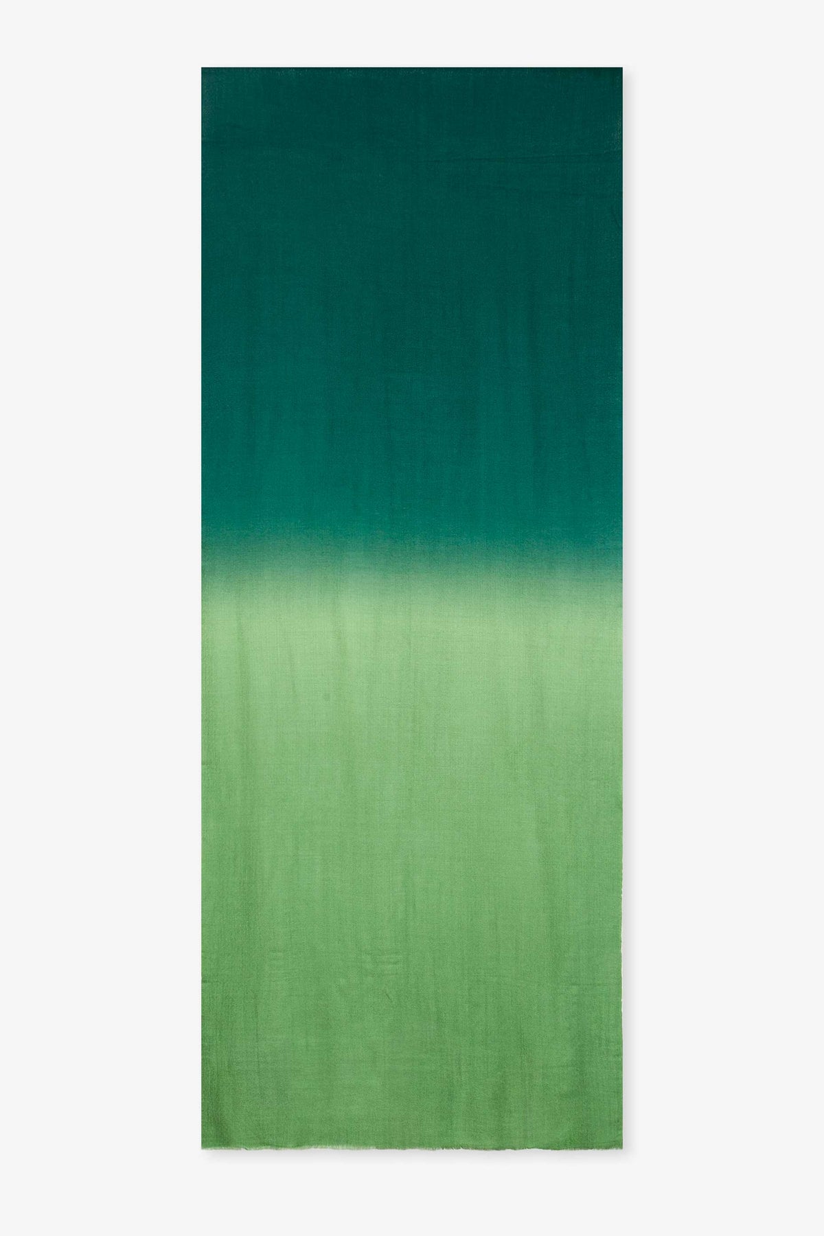 Echarpe Dégradé Vert Émeraude - Laine & soie