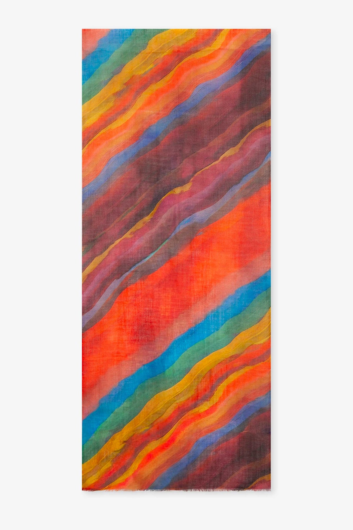 Echarpe Diagonales Multicolores - Laine