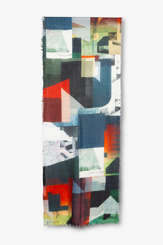 Echarpe Patchwork Urbain - Laine