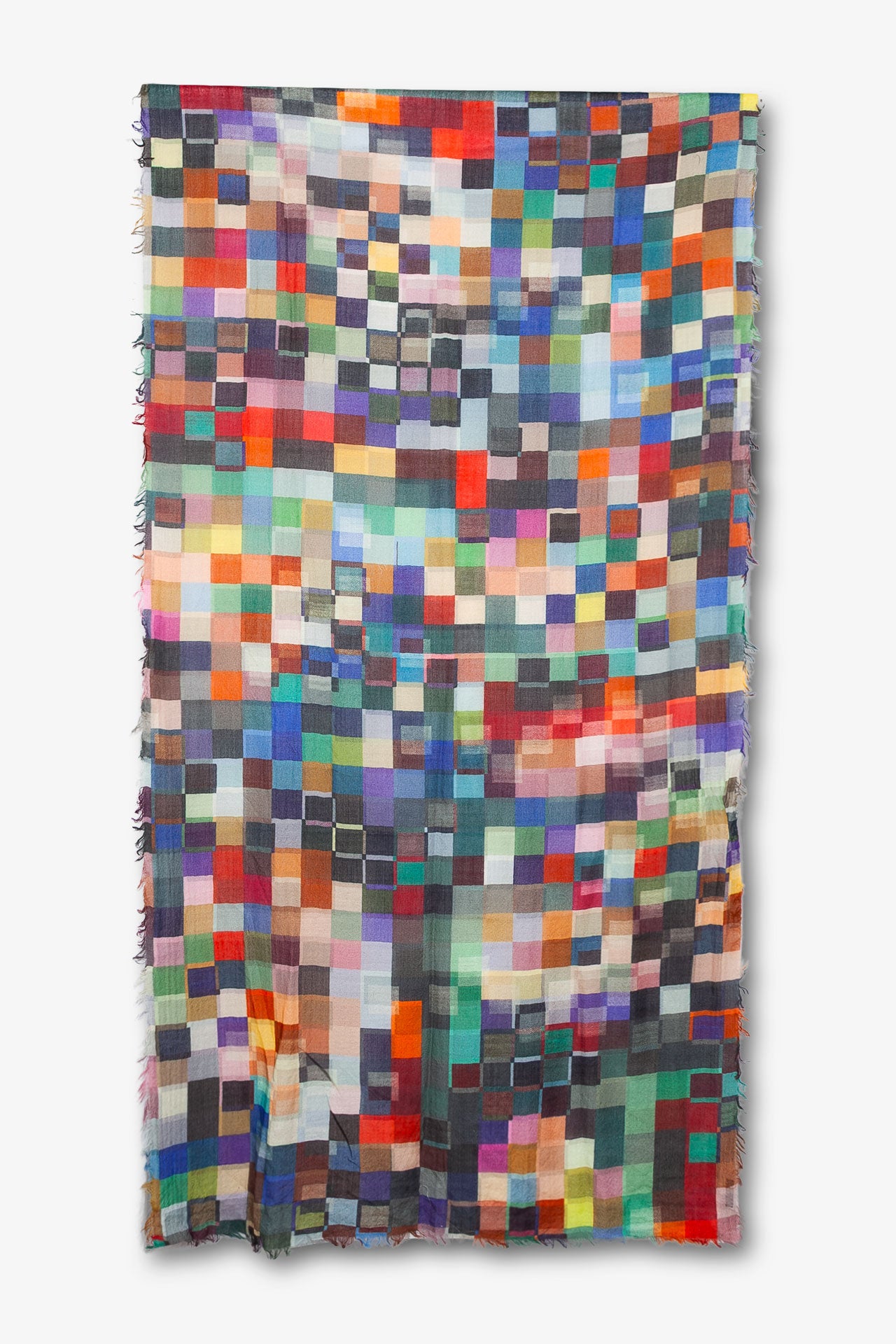 Echarpe Damier Chromatique - Laine