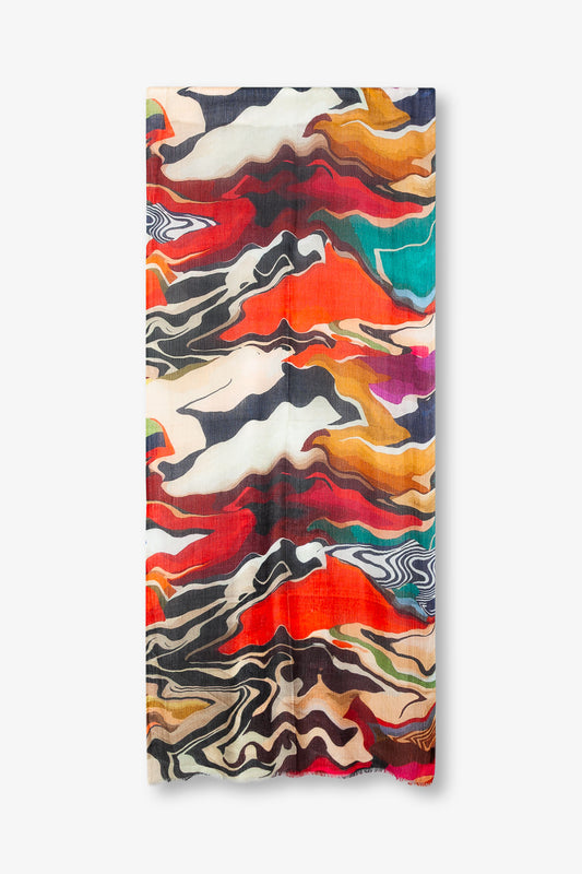 Echarpe Vagues Fauviste - Laine