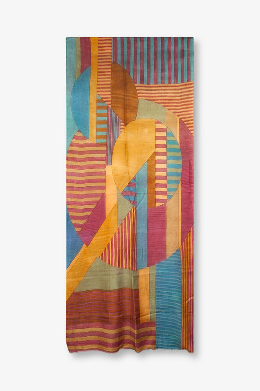 Echarpe Bauhaus Echo - Laine & soie