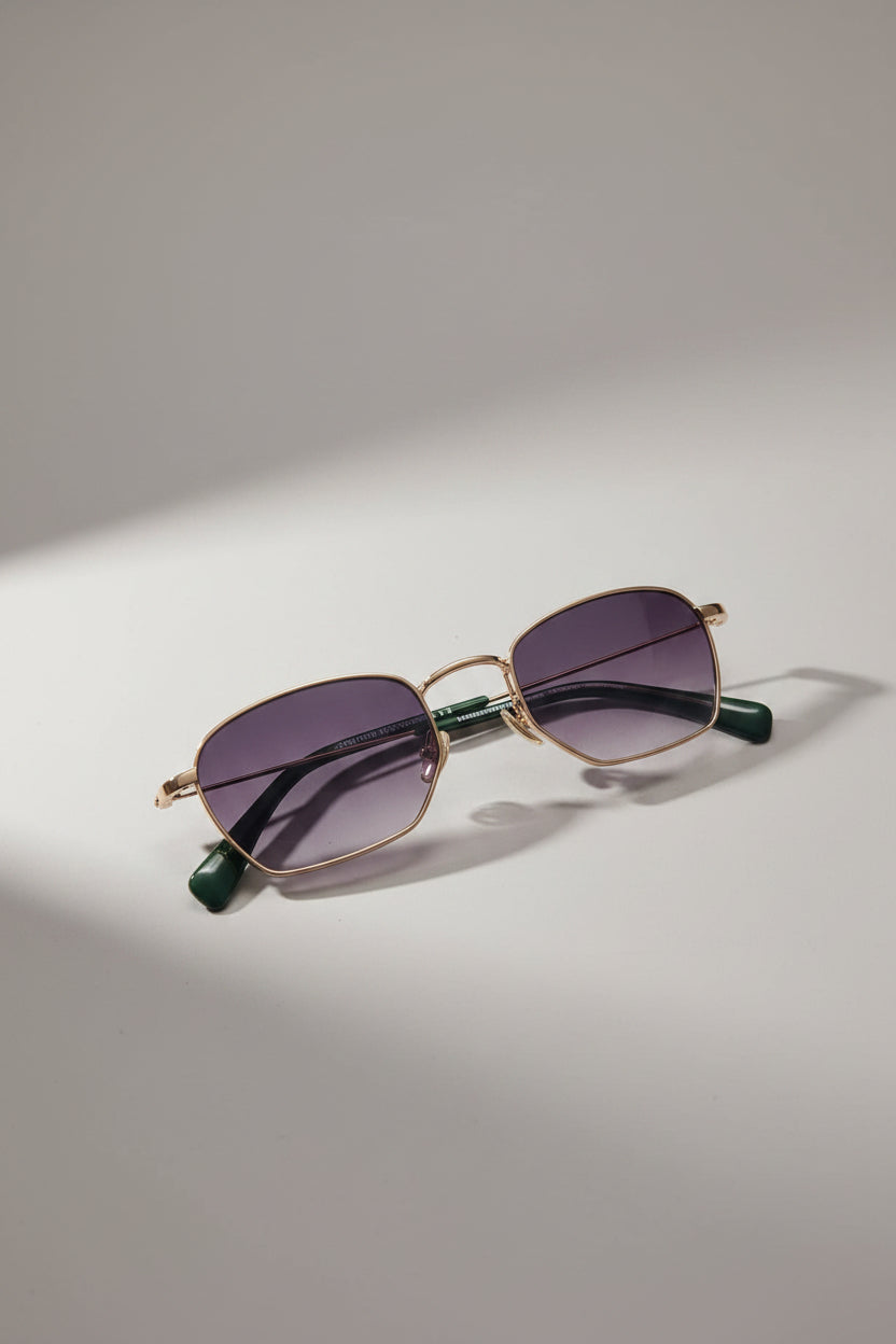 Waiting For The Sun – Brit – Rose Gold - Vert cristal / Verres dégradé pourpre