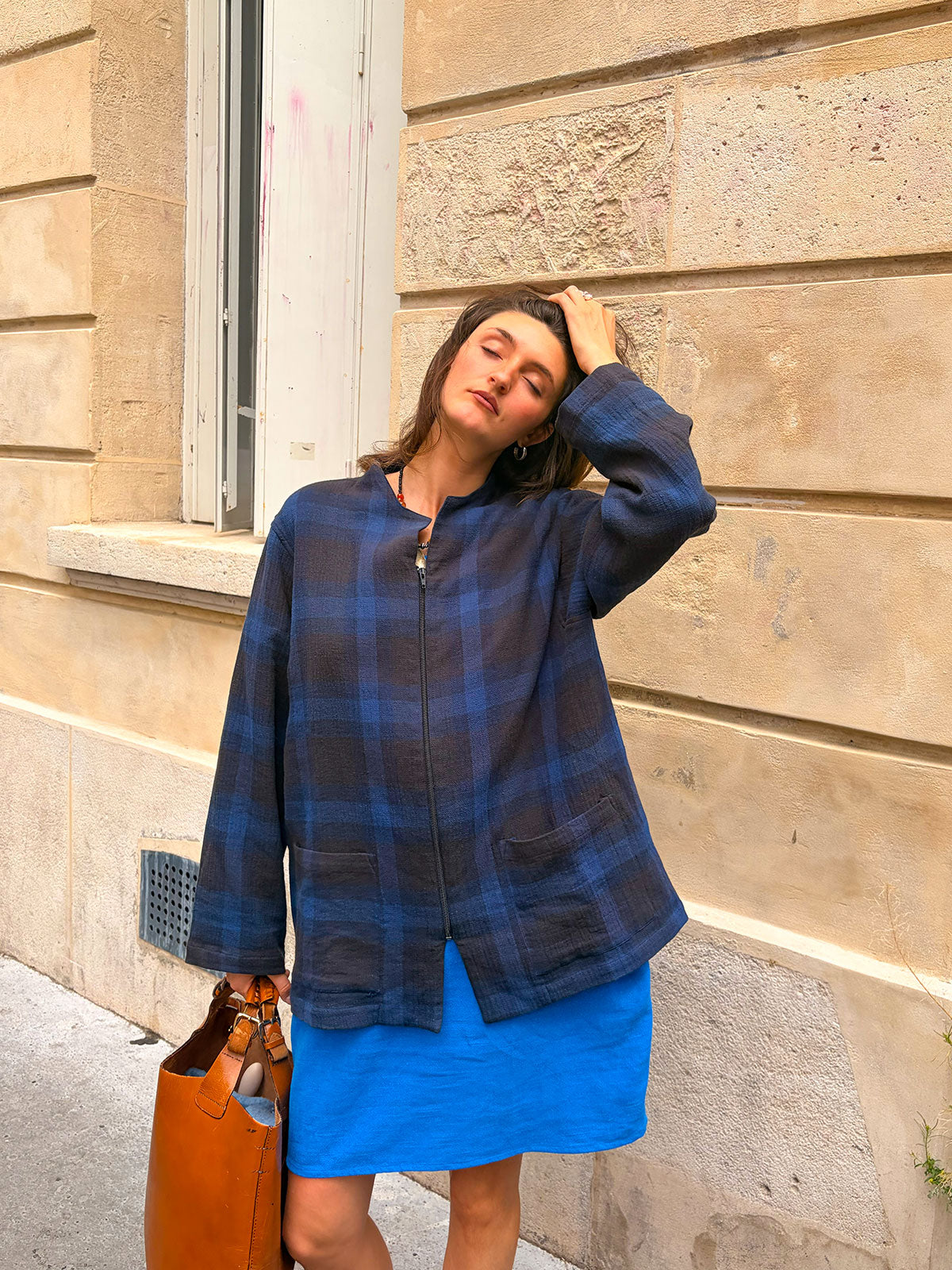 Veste Carrée Tartan "Blue Watch"