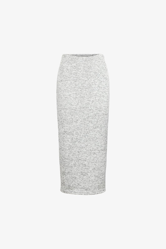 Jupe Mi-Longue Jersey Chiné Gris