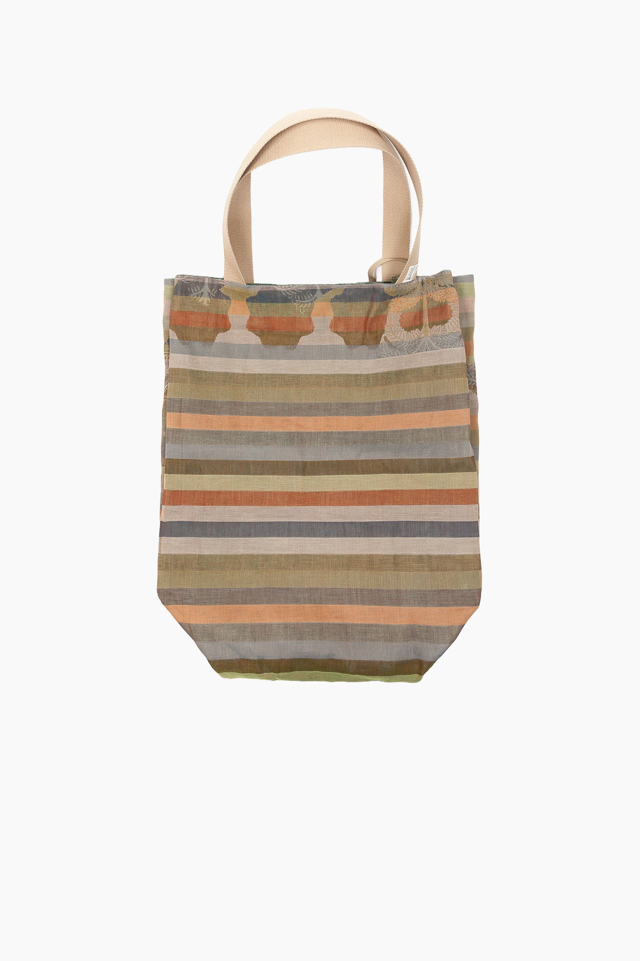 Sac à Two — Grand Format | Jacquard Réversible en Coton Bio | Verts