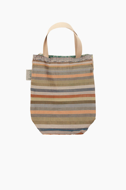 Sac à Two — Grand Format | Jacquard Réversible en Coton Bio | Verts