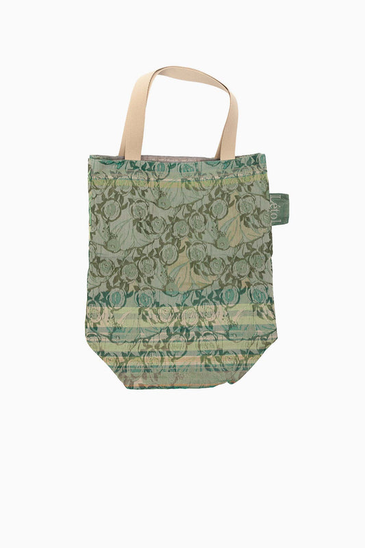 Sac à Two — Grand Format | Jacquard Réversible en Coton Bio | Verts