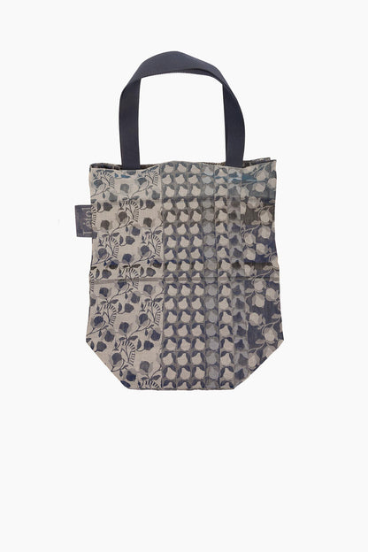 Sac à Two — Grand Format | Jacquard Réversible en Coton Bio | Noirs/bleus