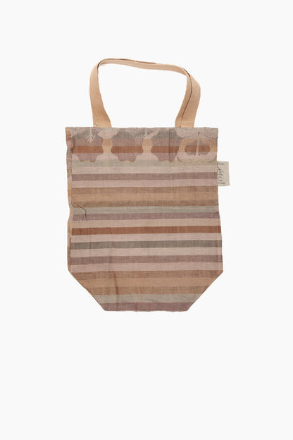 Sac à Two — Grand Format | Jacquard Réversible en Coton Bio | Gris/pastels