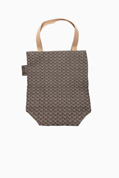 Sac à Two — Grand Format | Jacquard Réversible en Coton Bio | Gris/pastels