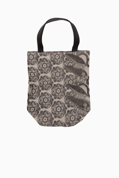 Sac à Two — Grand Format | Jacquard Réversible en Coton Bio | Gris/Zebre