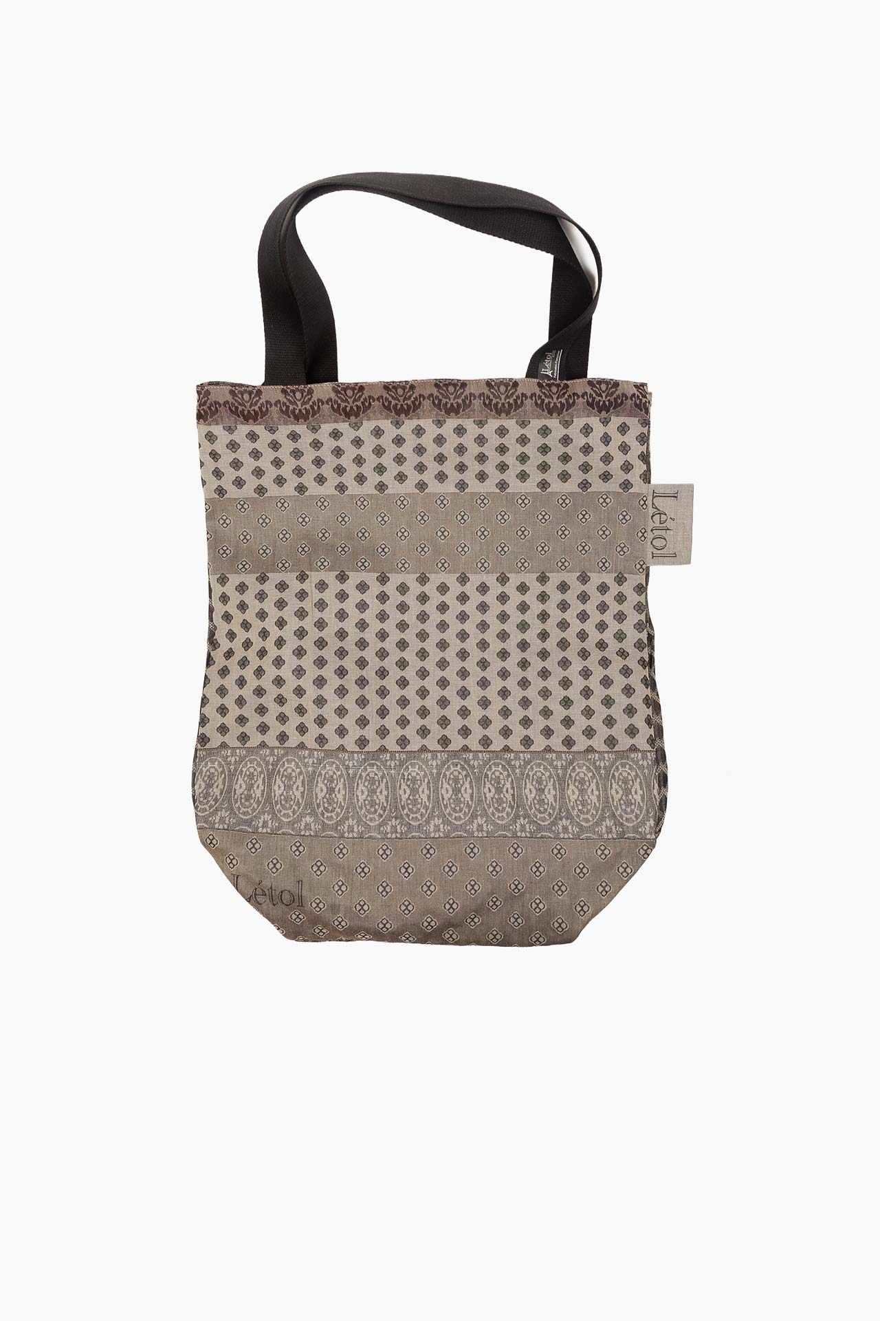 Sac à Two — Grand Format | Jacquard Réversible en Coton Bio | Gris/Zebre