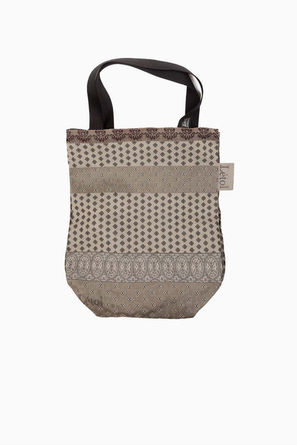 Sac à Two — Grand Format | Jacquard Réversible en Coton Bio | Gris/Zebre