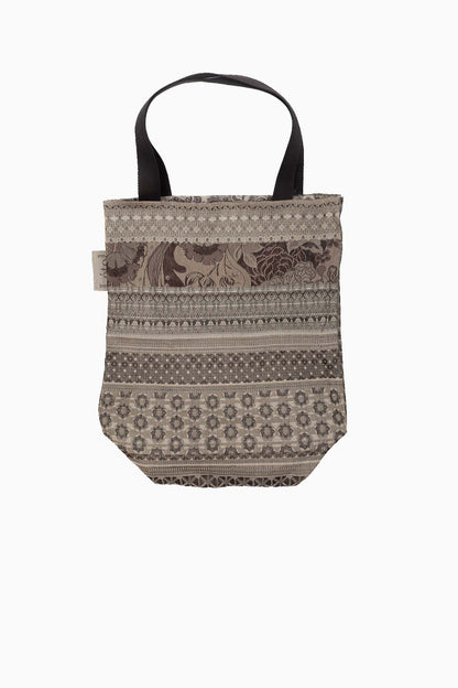 Sac à Two — Grand Format | Jacquard Réversible en Coton Bio | Gris/Zebre