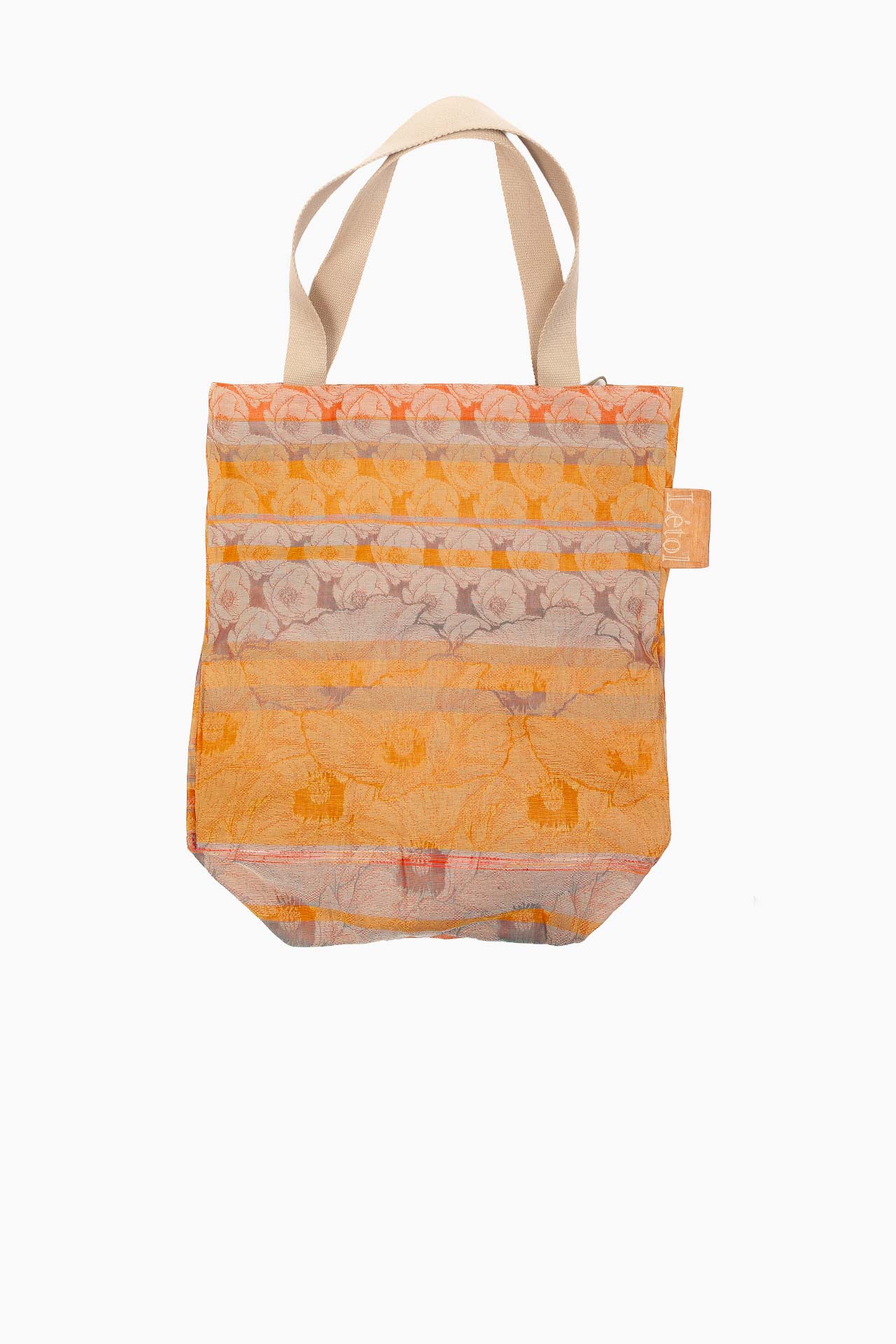 Sac à Two — Grand Format | Jacquard Réversible en Coton Bio | Orange/cuivres