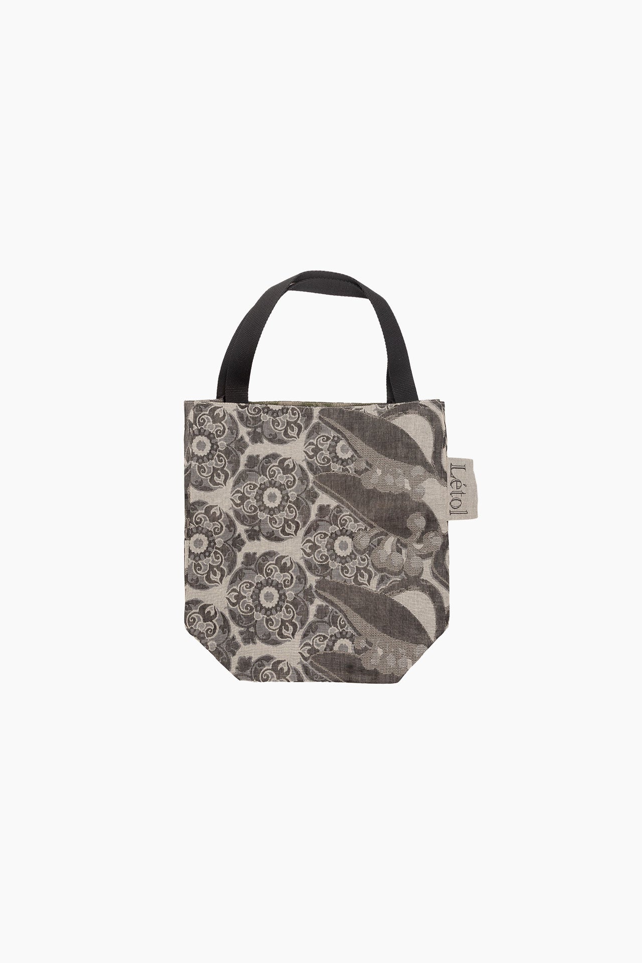 Sac à Two — Format Moyen | Jacquard Réversible en Coton Bio | Noir