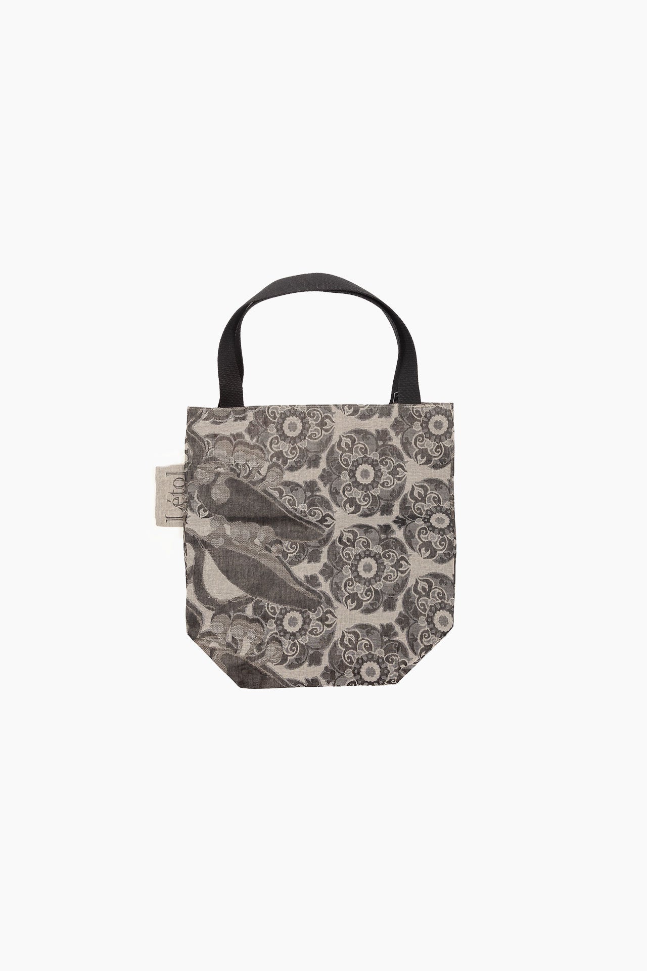 Sac à Two — Format Moyen | Jacquard Réversible en Coton Bio | Noir