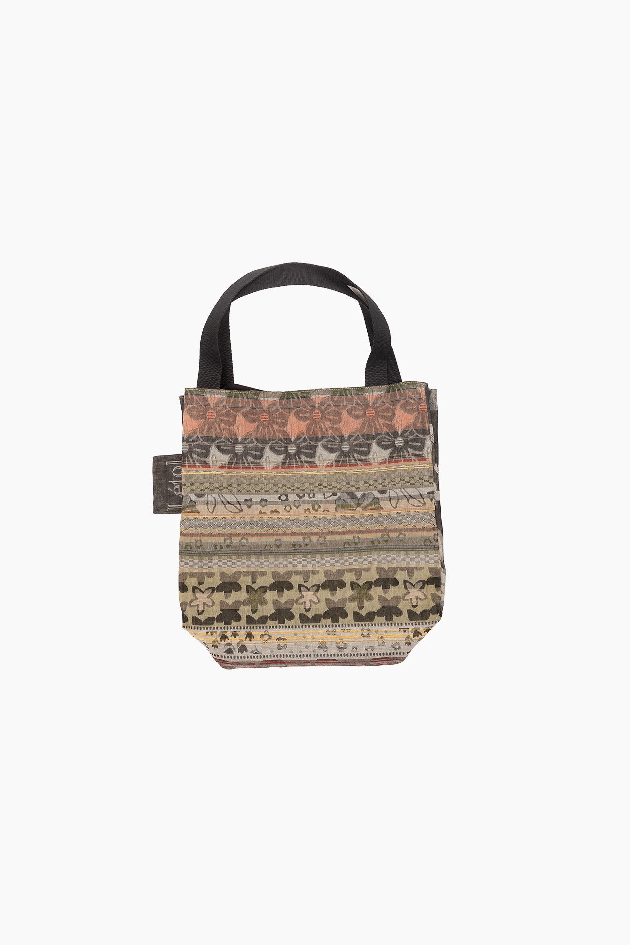 Sac à Two — Format Moyen | Jacquard Réversible en Coton Bio | Noir