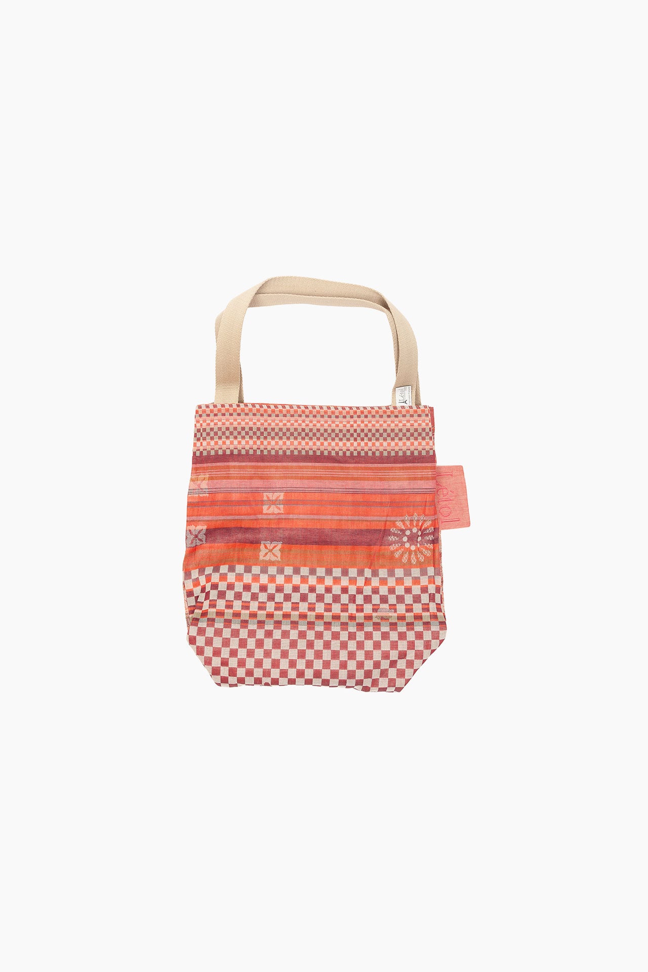 Sac à Two — Format Moyen | Jacquard Réversible en Coton Bio | Cuivres