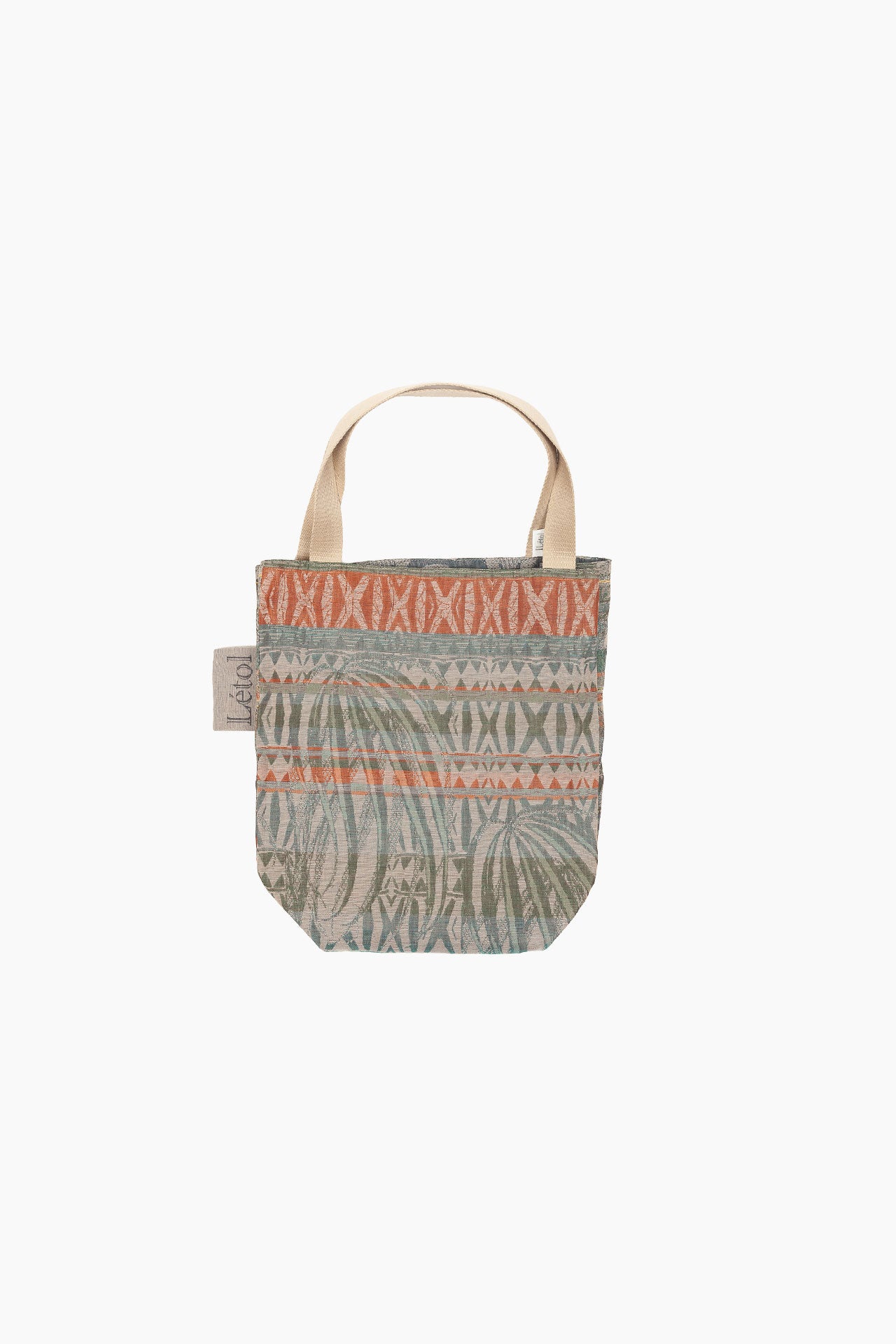 Sac à Two — Format Moyen | Jacquard Réversible en Coton Bio | Bleus