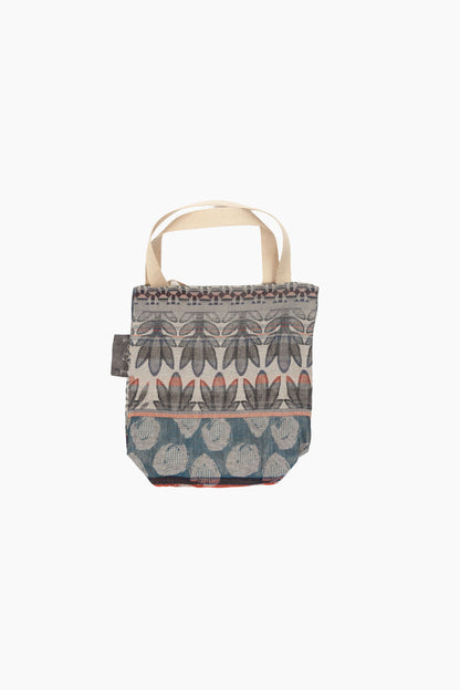 Sac à Two — Format Moyen | Jacquard Réversible en Coton Bio | Bleus