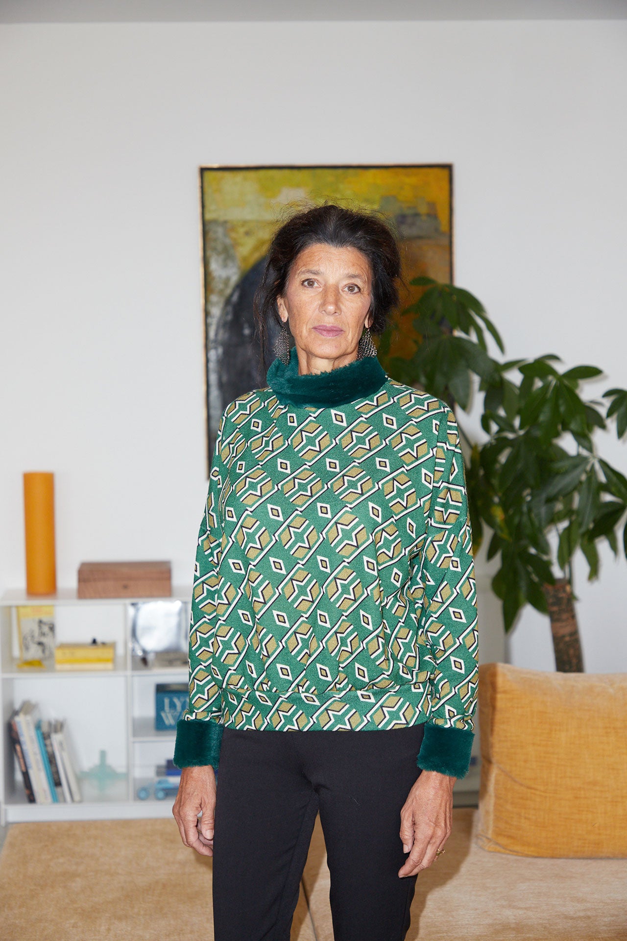 Epure Diamond Diago Fur Sweater