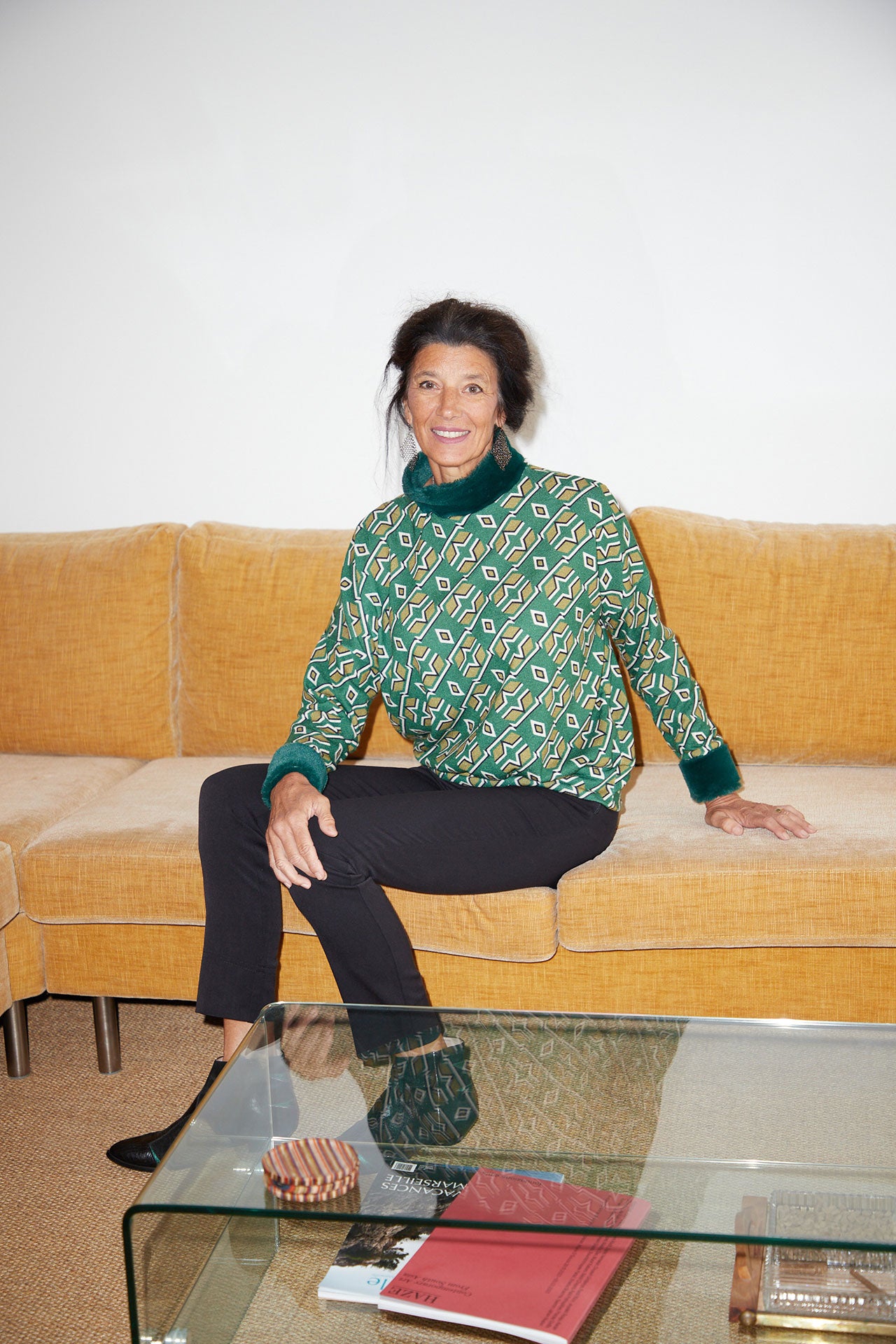 Epure Diamond Diago Fur Sweater
