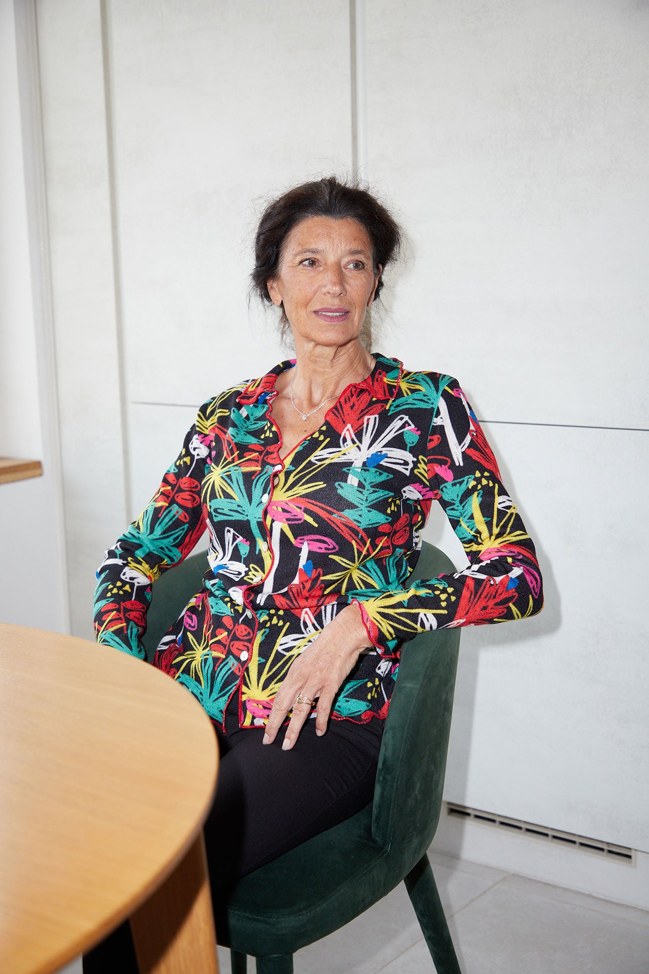 Penciled Floral Jersey Shirt