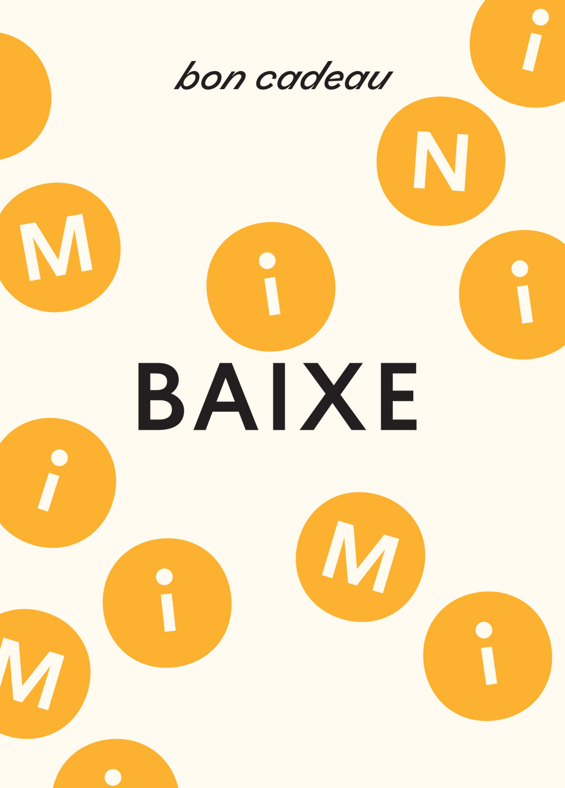 Carte cadeau mini BAIXE - Duo assorti parent–enfant