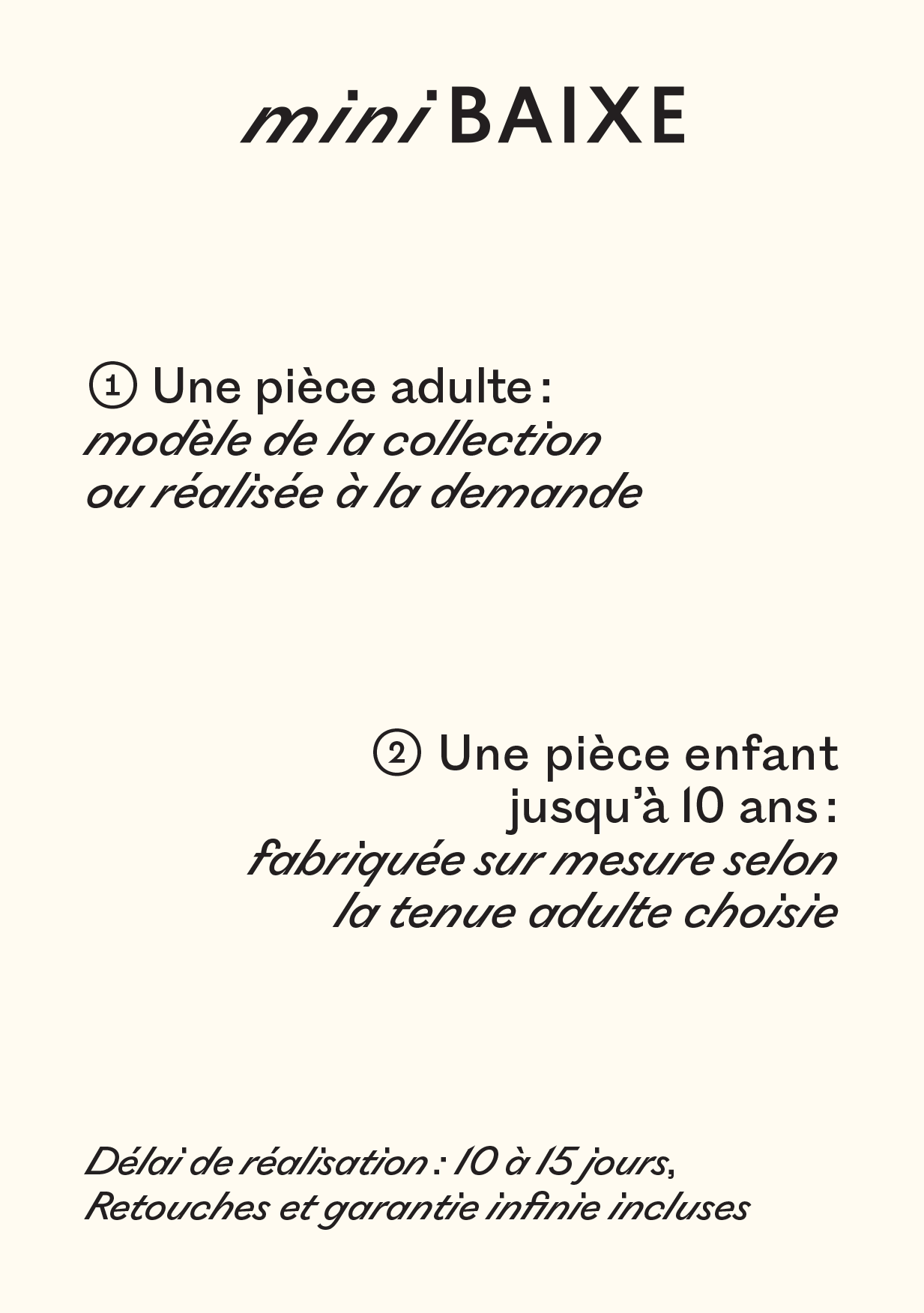 Carte cadeau mini BAIXE - Duo assorti parent–enfant