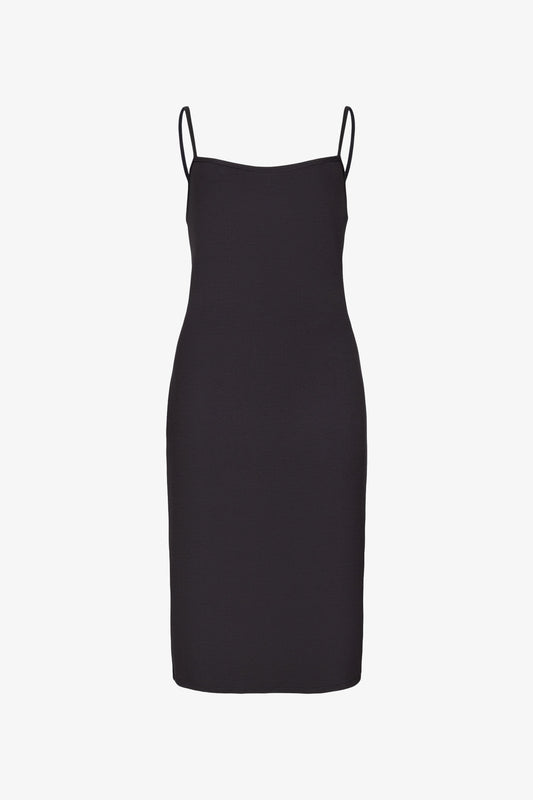 Black bamboo slip dress