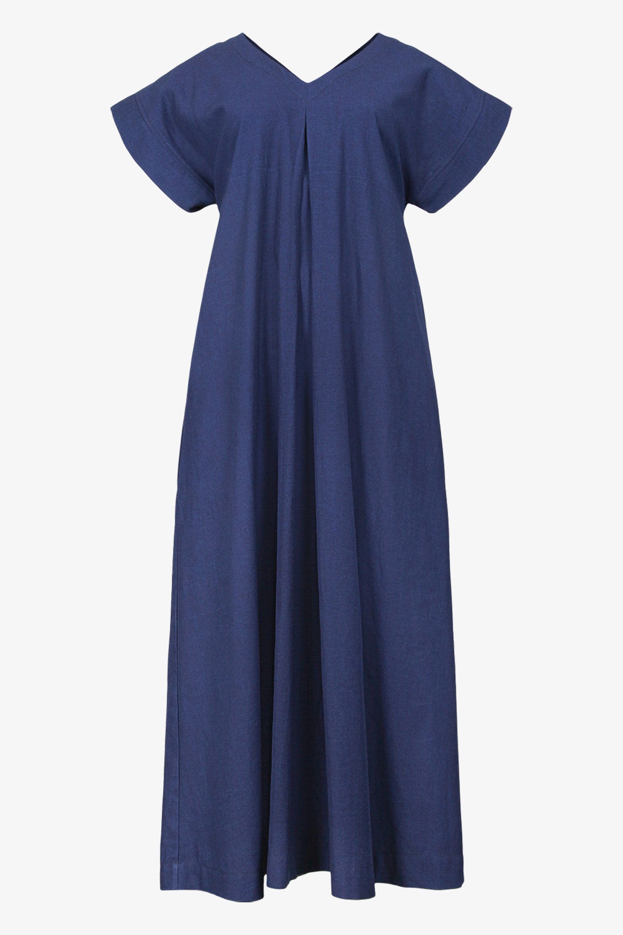 Chinesisches blaues W-Kleid