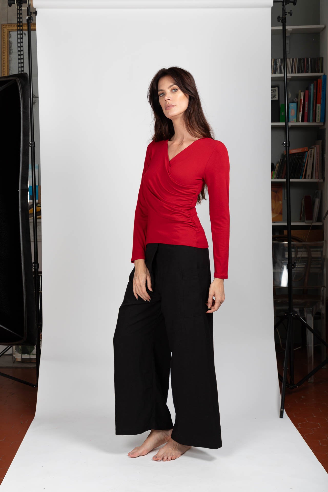 Cache-Coeur Bambou Rouge