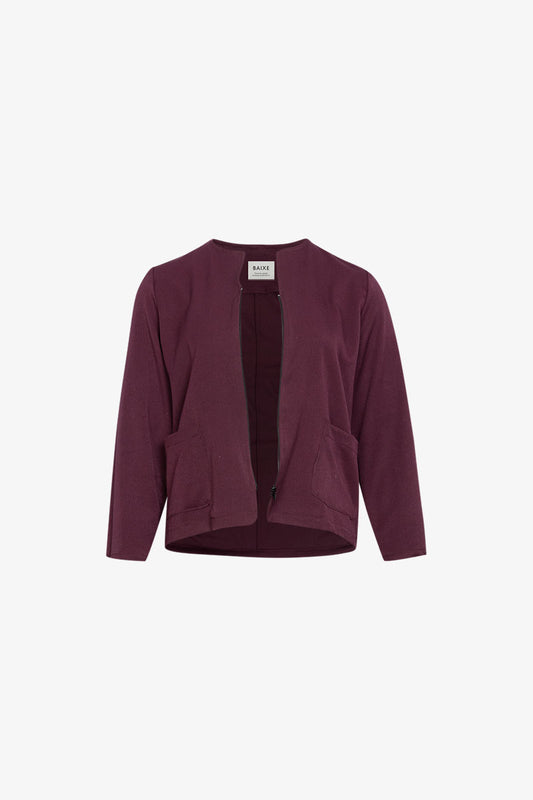 Veste Chacha Zip Gabardine Aubergine