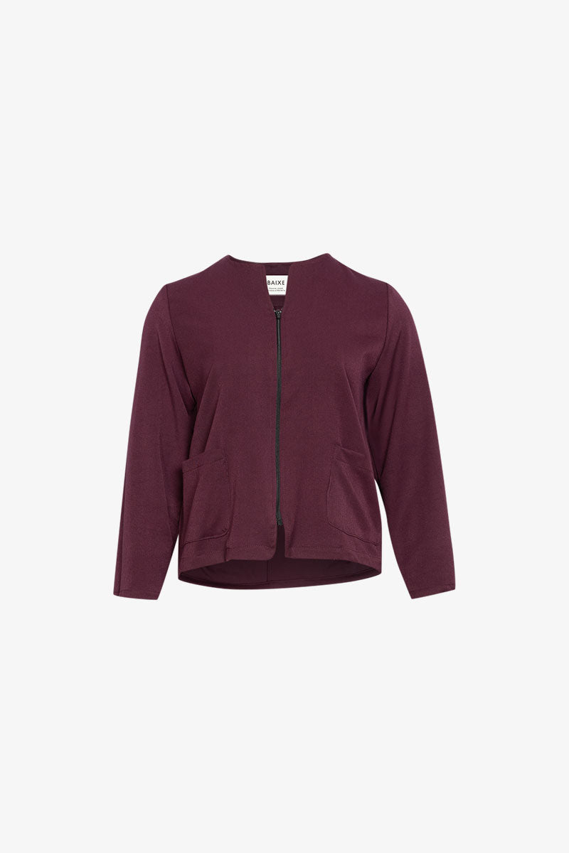 Veste Chacha Zip Gabardine Aubergine